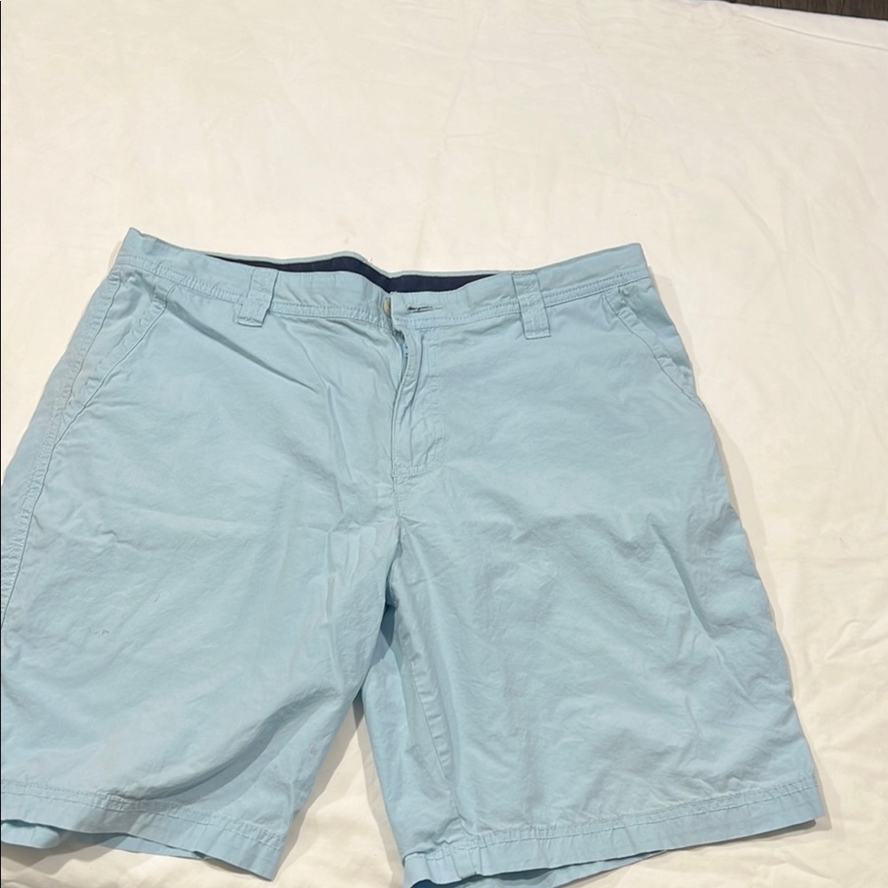 Columbia Blue Flat Front Shorts Casual Style